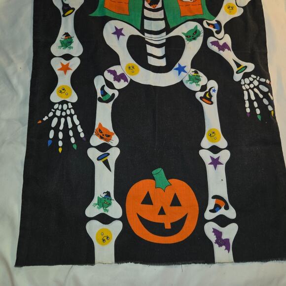 Vintage Skeleton Witch Pullover Halloween Costume Apron Mask Sheet 31" L 18" W - Picture 12 of 16